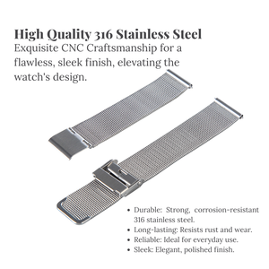 Dropshipping metallo <span class=keywords><strong>milano</strong></span> 18mm cinturino orologio 316 acciaio inossidabile elegante e comodo cinturino traspirante per Samsung Huawei Xiaomi - Product Image 2