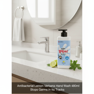 Antibacterial <b>Lemon</b> Verbena Hand Wash 480ml Stops Germs in Its Tracks Daiso1955 - Product Image 3
