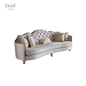 EKAR Sovereign Serpentine Luxury Sofa | Tufted American Classic Couch | Custom High-<strong>End</strong> Parlor <strong>Seating</strong> - Product Image 1
