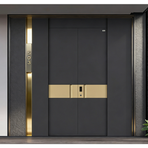 <span class=keywords><strong>Porta</strong></span> in Alluminio Pressofuso Insonorizzata Stile Americano per Ingresso di Ville Moderne, Risparmio Energetico, Ordine all'Ingrosso - Product Image 6