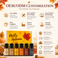 Collection de parfums d'automne 100% naturels de luxe OEM pour la fabrication de bougies, les soins capillaires et les soins corporels
