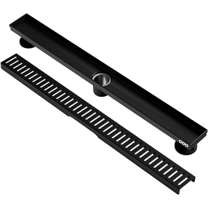 Drenaje de Piso de Acero Inoxidable 304 de Alta Calidad de 24 Pulgadas, Desagüe de Ducha, Drenaje de Piso para Baño, Drenaje de Ducha Lineal Negro Mate - Product Image 2