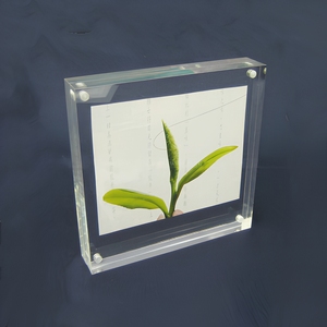 Custom Square Clear Acrylic Magnetic Display Blocks 4x4 Lucite Block <strong>Frame</strong> <strong>Perspex</strong> Sandwich <strong>Picture</strong> <strong>Frame</strong> for Decor - Product Image 4