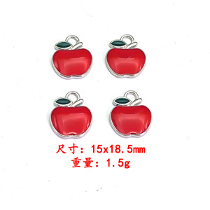 Dripping Apple Alloy Pendant Accessories For Earring Making <b>Mixed</b> Shapes Spring 2024 Yiwu Origin F0003 - Product Image 5