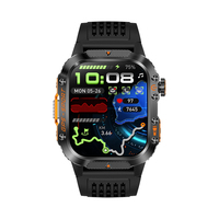 Reloj Inteligente Deportivo TKYUAN HT36 con GPS, Linterna LED, Pantalla HD de 2.01", Llamadas BT, Monitoreo de Salud de Frecuencia Cardíaca y Oxígeno en Sangre