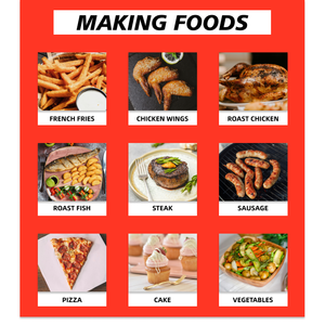 Bán buôn 10L Đen Nồi chiên không khí nhanh khỏe mạnh không dầu, cửa sổ trực quan, làm đồ ăn nhẹ, bánh ngọt, và thực phẩm ngón tay, sử dụng bên hộ gia đình - Product Image 4