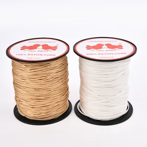 1.5Mm 2.5Mm 580G Ronde En Platte Rayon Touw Rayon Gedraaide Koorden Voor Doos En Tas Handgrepen