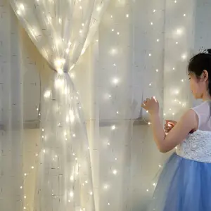 Chinese supplier luces de navidad led curtain fairy string light christmas curtain light with remote