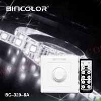 Bincolor BC-320-6A 12v à 48v gradateur LED rotatif intelligent IR interrupteur de gradation à distance LED