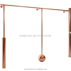 Chất Lượng Cao Treo Tường Quần Áo Giá Cho Phụ Nữ Cửa Hàng Hiển Thị Kim Loại Rose Gold May Hiển Thị Giá Biểu Tượng Tùy Chỉnh - Product Image 5