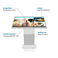 Kiosco de Autoservicio con Pantalla Interactiva, Base en Forma de K, Señalización Digital Android 4K, Gran Tamaño 43/55/65'', Wifi Inteligente para Centros Comerciales