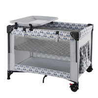 Berceau en acier pliable moderne de haute qualité à une main avec chevet mobile pour chambre à coucher hôpital et parc