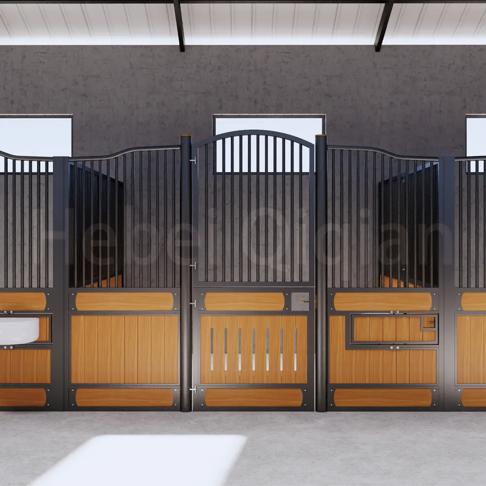 Heavy Duty Luxury Prefab Horse Barn Safe Strong Horse Stable Equipment Door Stable Solid Horse Stalls