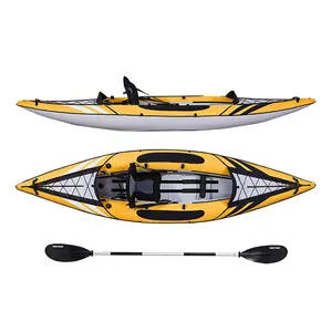 Leverancier Custom Opblaasbare Kano 1 Persoon Plastic Kajak Water Sport Vissersboot