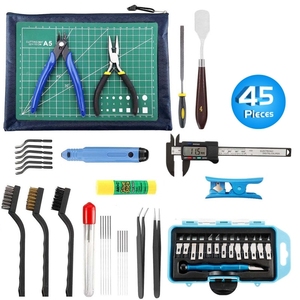 45PCS 3D máy in công cụ <span class=keywords><strong>Kit</strong></span> với deburring công cụ <span class=keywords><strong>machinist</strong></span> công cụ cho nhựa 3D in ấn bao gồm kim tập tin cắt mat - Product Image 3
