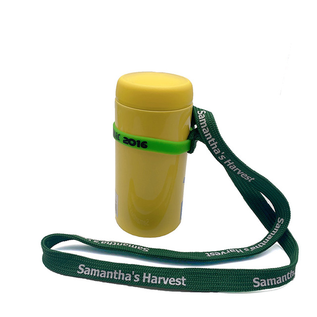 YYX Factory Custom Silicone Wristband Nylon Polyester Lanyard With Cup Bottle Holder