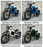 HCBK 2026 Nueva Bicicleta Eléctrica de Montaña SS80 con Motor de 25000W, 84V75AH, Cuadro de Acero Stealth Bomber