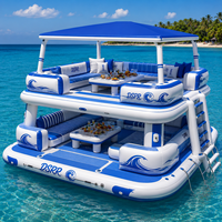 Plateforme flottante gonflable pour lacs, mers et piscines, avec une forte flottabilité, idéale pour les fêtes aquatiques en famille et le bain de soleil estival.