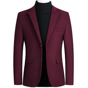 Giacche Sportive da <span class=keywords><strong>Uomo</strong></span> Blazer in <span class=keywords><strong>Lino</strong></span> e Poliestere Vestibilità Regolare <span class=keywords><strong>Giacca</strong></span> Monopetto - Product Image 3