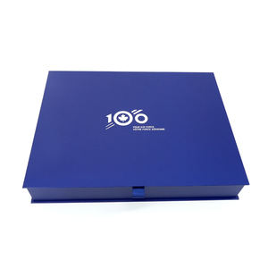 Bosques Papel de lujo Libro azul Caja magnética Cajas de embalaje Cierre Rigit rígido Caja de regalo magnética - Product Image 5