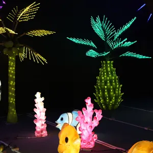 Outdoor Ip65 Waterdichte Led Decoratieve Verlichting Ananas Kokospalm Boom Vakantie Tuin Decor Installatie Service Inbegrepen