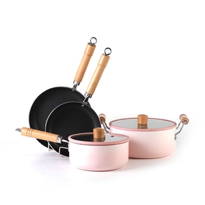 Casseroles et poêles à frire antiadhésives en <span class=keywords><strong>aluminium</strong></span> <span class=keywords><strong>fonte</strong></span>, vaisselle avec revêtement en marbre, de couleur, livraison gratuite, 10 pièces - Product Image 1