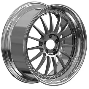 YTD Custom 2 Piece Silver Forged Car Alloy Rim 16/17/18/19/22 Inch 5X100 5X114.3 5X140 Passenger Car Wheel For Land Rover Audi