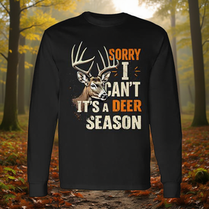 Lo siento, no puedo, es una broma sobre la temporada de caza de ciervos, camiseta de manga larga - Product Image 3