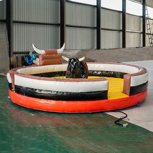 Toro mecánico con cojín inflable Máquina eléctrica para montar Toro loco Paseo de toro mecánico inflable para adultos - Product Image 1