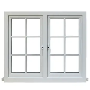 การออกแบบที่เรียบง่ายใบรับรอง Ce กรอบอลูมิเนียมคู่กระจกนิรภัยสำหรับบ้านจัดการหน้าต่างบานเปิด