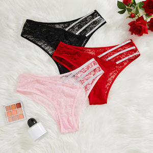 PASUXI Bragas de encaje floral con puntos negros de talle bajo para mujer, transpirables, brillantes, para damas maduras, ¡Gran oferta! - Product Image 2