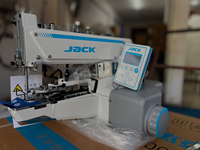 Machine à coudre à boutons Jack JK-T1377GK à entraînement direct, plate et verticale, avec coupe-fil automatique et couture de boutons