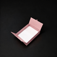 Boîte rigide personnalisée de luxe en carton gris recyclable, imprimée, rose, carrée, estampillée à chaud, pour parfum, vin, bougie parfumée, cadeau
