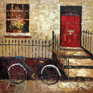 Escenas callejeras <span class=keywords><strong>de</strong></span> París pintadas a mano modernas pinturas <span class=keywords><strong>de</strong></span> paisaje al óleo para sala <span class=keywords><strong>de</strong></span> estar, hogar, Hotel y cafetería, decoración <span class=keywords><strong>de</strong></span> arte <span class=keywords><strong>de</strong></span> pared - Product Image 3