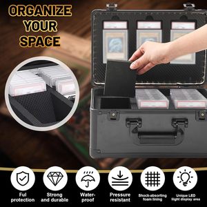 Boîte de rangement pour cartes gradées avec écran LED, grande boîte de rangement pour cartes <span class=keywords><strong>à</strong></span> collectionner - Product Image 2