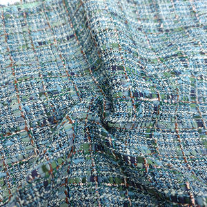 100% पॉलिएस्टर ट्वीड कपड़े चैनल-शैली प्लेड कपड़े के लिए लक्जरी जैकेट - Product Image 6