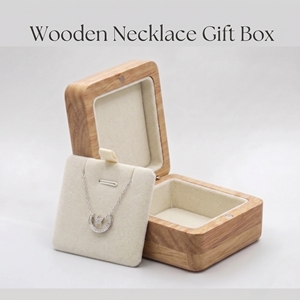 Fabricant de boîtes d'emballage personnalisées en bois pour colliers, fournisseur de boîtes à bijoux avec insert en velours, Vietnam - Product Image 2