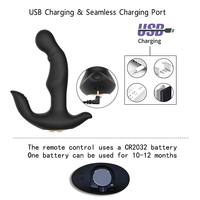 WINYI Jouets sexuels pour hommes adultes, plug anal électrique rotatif en forme de L, vibration, masturbateur anal pour homme, masseur de prostate, vibrateur