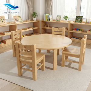 Conjunto de Muebles y Suministros para Guardería con Mesas y Sillas Montessori Ecológicas para Aulas de Jardín de Infancia - Product Image 1