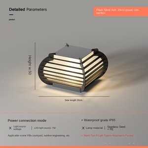 ไฟเสาพลังงานแสงอาทิตย์ LED สไตล์ยุโรปหรูหราทันสมัยสำหรับโรงแรมสวนวิลล่าตกแต่งผนังที่อยู่อาศัยตรงจากโรงงาน - Product Image 4