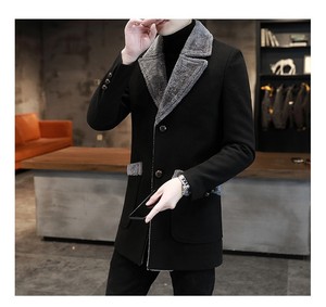 Abrigo largo de talla grande para hombre, novedad de otoño e invierno, abrigo integrado de piel para hombre, abrigo, traje pequeño, cortavientos - Product Image 4