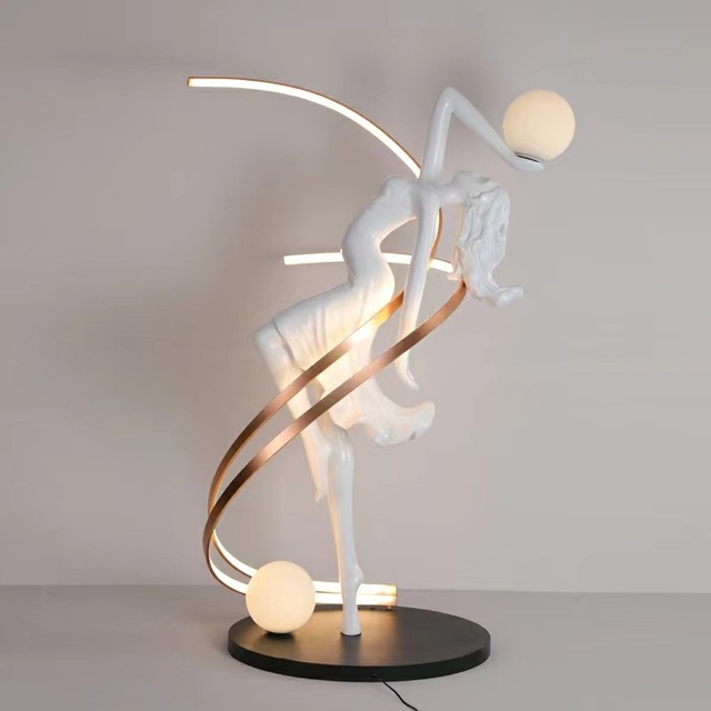 JYLIGHTING Modern White Metal Floor Lamp Standing Lamp for Reading Bedroom Living Room Home Decor Lighting