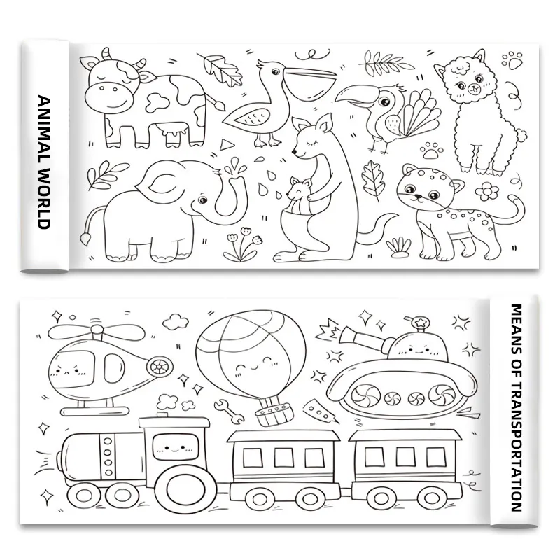 Bambino Montessori educazione apprendimento disegnare giocattoli carta per 300 cm dipinto da parete Poster Art fogli rotolo di carta Spielzeug per bambini regalo