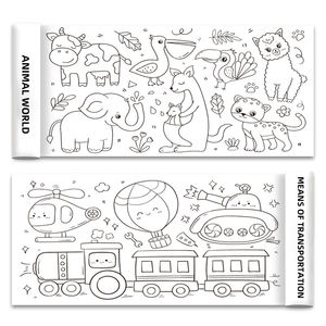 Baby Montessori Lernspielzeug zum Zeichnen Papier DIY 300 cm Malwand Poster Kunstbögen Rollenpapier Spielzeug für Kinder Geschenk - Product Image 1