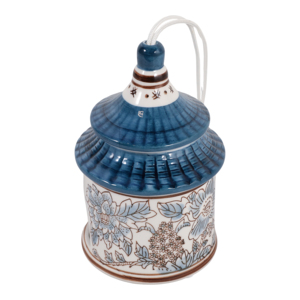 Casetta per Uccelli in Ceramica da Appendere con Design Floreale per Decorazione Giardino Esterno - Product Image 5