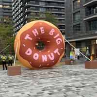 Donut gonflable géant, donut gonflable surdimensionné, grand donut gonflable pour la promotion de boulangerie/festival culinaire/événement sur les desserts/fête