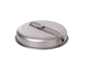 Poêle à frire légère en titane antiadhésive pour le <span class=keywords><strong>camping</strong></span>, la randonnée et les voyages en extérieur D188mm - Product Image 4