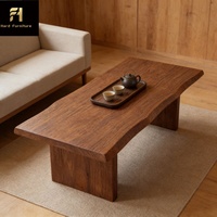 Table basse en bois longue de style Wabi-Sabi japonais de haute qualité pour salon, table à thé zen moderne et simple de style nordique pour bureau