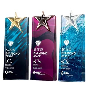 Danh dự của Tinh thể thủy tinh trophies K9 đầy màu sắc pha lê giải thưởng <span class=keywords><strong>Trophy</strong></span> tùy chỉnh màu in pha lê <span class=keywords><strong>Trophy</strong></span> và giải thưởng - Product Image 6