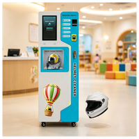 Machine automatique de nettoyage et de séchage de casques de moto avec écran tactile, paiement par pièces/jeton, 4G LTE/Wi-Fi